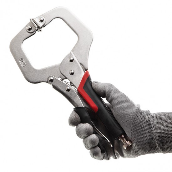 Клещи зажимные C-type 280мм Cr-V INTERTOOL UT-5206