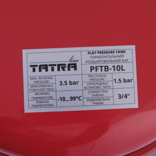 Расширительный плоский бак для систем отопления 10л 3/4 TATRA-Line FT10L 58357