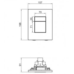 Панель смыва пластиковая кнопка квадрат ЦВЕТ ГРАФИТ Koer KT-0607-07 157x198x3мм KR5345 Панель смыва пластиковая кнопка квадрат ЦВЕТ ГРАФИТ Koer KT-0607-07 157x198x3мм KR5345