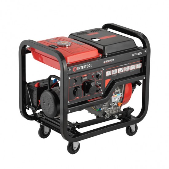 Генератор дизельний 7,0/7,5 кВт, 220 В, 12,5 л медная обмотка STORM INTERTOOL DT-1275 Генератор дизельний 7,0/7,5 кВт, 220 В, 12,5 л медная обмотка STORM INTERTOOL DT-1275
