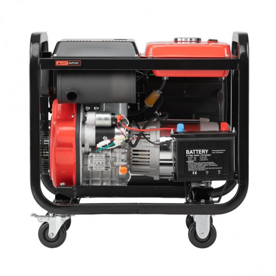 Генератор дизельний 7,0/7,5 кВт, 220 В, 12,5 л медная обмотка STORM INTERTOOL DT-1275 Генератор дизельний 7,0/7,5 кВт, 220 В, 12,5 л медная обмотка STORM INTERTOOL DT-1275