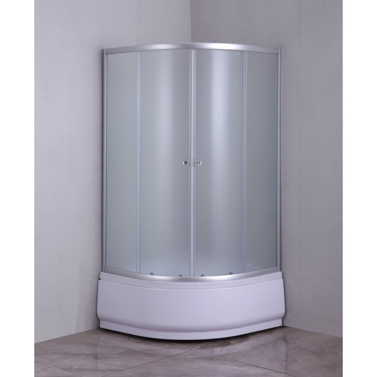 Душевая кабина с высоким поддоном матовое стекло Mixxus PLAIN SCT01-90x90x195-FB SATIN MI6894