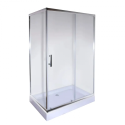 Душевая кабина с низким поддоном прозрачное стекло 5мм Mixxus HARD SCT01-100x90x198-TR CHROME MI6909