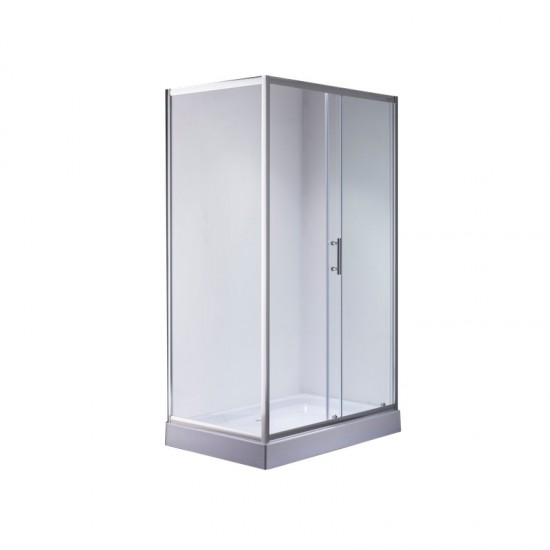Душевая кабина с низким поддоном прозрачное стекло 5мм Mixxus HARD SCT01-100x90x198-TR CHROME MI6909