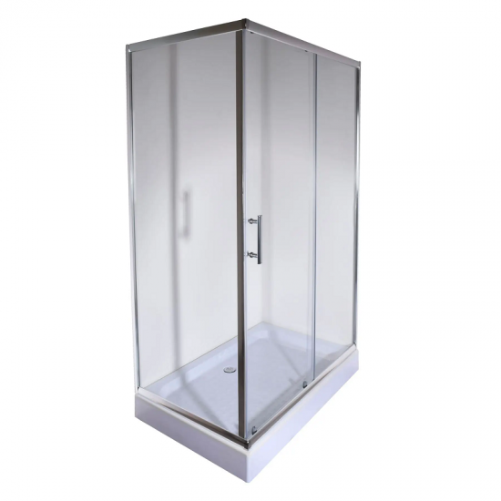 Душевая кабина с низким поддоном прозрачное стекло 5мм Mixxus HARD SCT01-100x90x198-TR CHROME MI6909