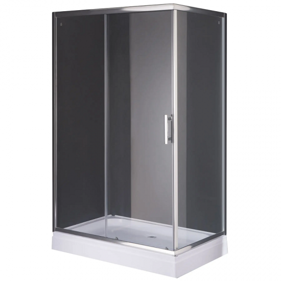 Душевая кабина с низким поддоном прозрачное стекло 5мм Mixxus HARD SCT01-100x90x198-TR CHROME MI6909