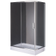Душевая кабина с низким поддоном прозрачное стекло 5мм Mixxus HARD SCT01-100x90x198-TR CHROME MI6909