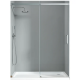 Двери в нишу раздвижные Koer SR SD02-140x200-TR-01 прозоре скло Easy Clean 8мм хром KR5383 Двери в нишу раздвижные Koer SR SD02-140x200-TR-01 прозоре скло Easy Clean 8мм хром KR5383