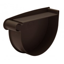 Заглушка ливнеприемника левая RAINWAY d 90 коричневая