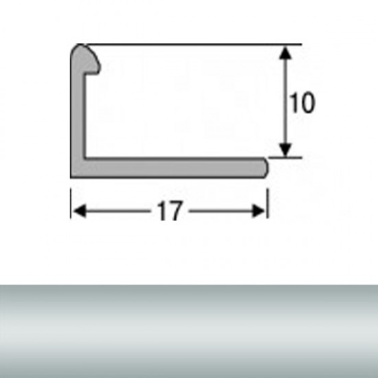 Уголок для плитки алюминиевый серебро АП-10 4014 2,7м