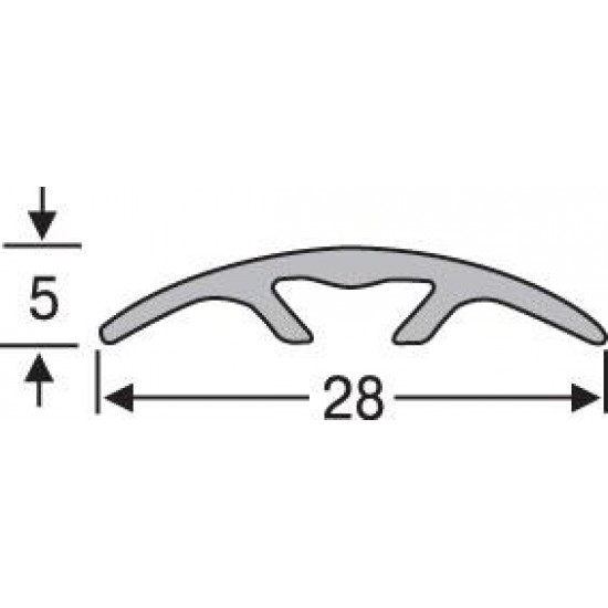 Профиль для пола со скрытым креплением Венге 28х5 0.9 м