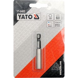 Держатель магнитный для насадок отвертки 1/4 L=60 мм YATO YT-0465