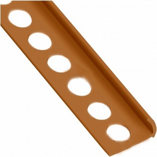 Уголок для плитки наружный пластиковый 9мм 2,5м коричневый