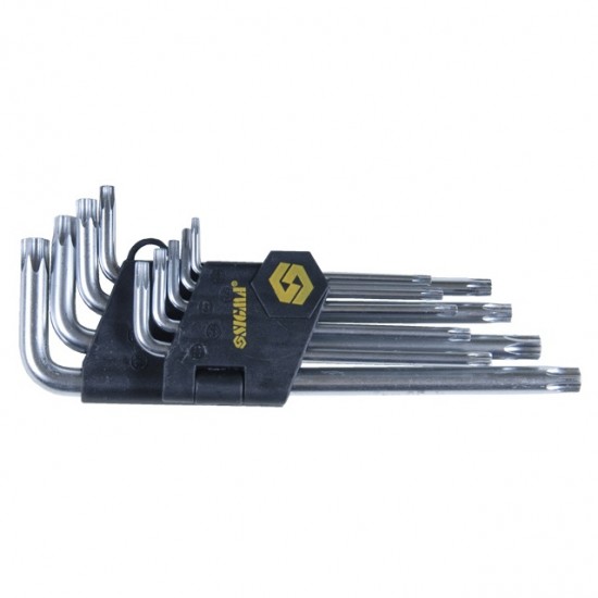 Набор ключей Torx T10-T50мм CrV средние с отверстием 9 шт Sigma 4022221