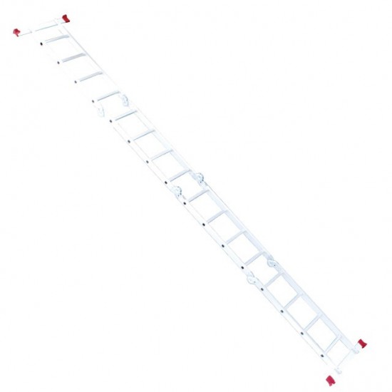 Лестница алюминиевая многофункциональная трансформер 4 ступени Intertool LT-0029