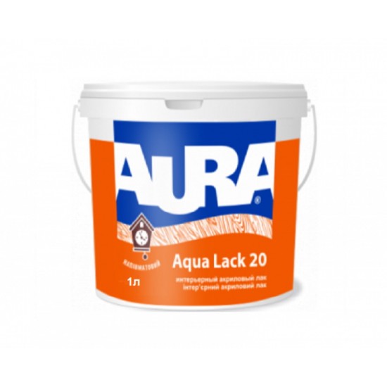 Акриловый лак Аура Aqua Lack 20 интерьерный полумат 1л