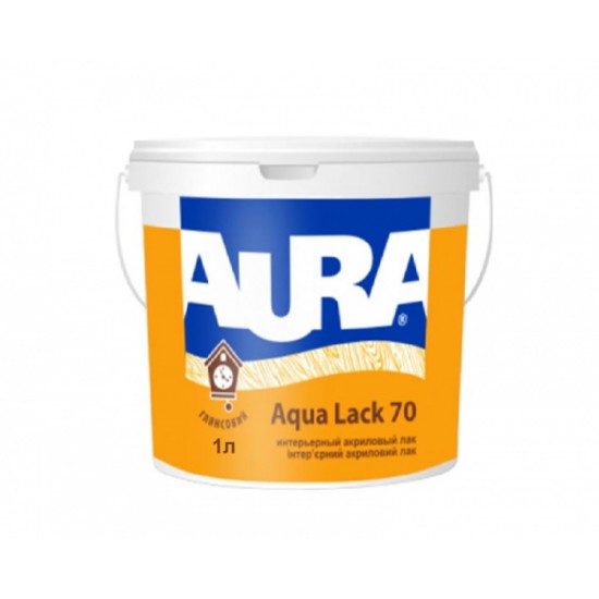 Акриловый лак Аура Aqua Lack 70 для внутренних работ панельный 1л глянец