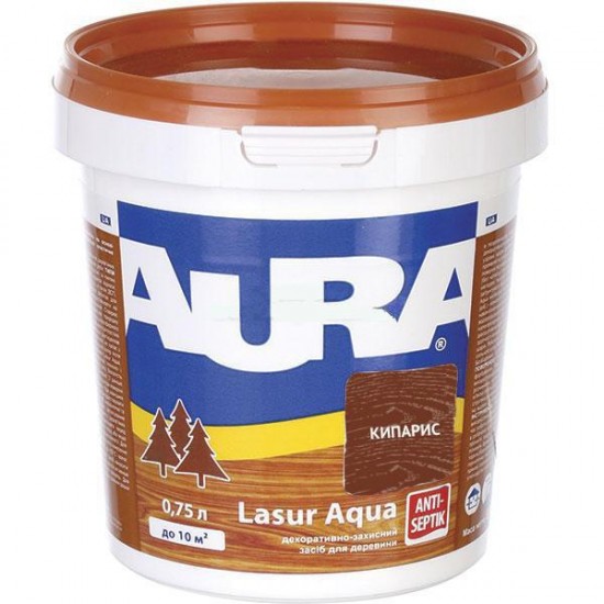Акриловая лазурь для дерева Аура Lasur Aqua орех 0.75 л