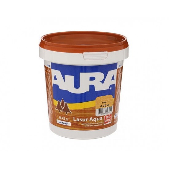 Акриловая лазурь для дерева Аура Lasur Aqua тик 0.75 л