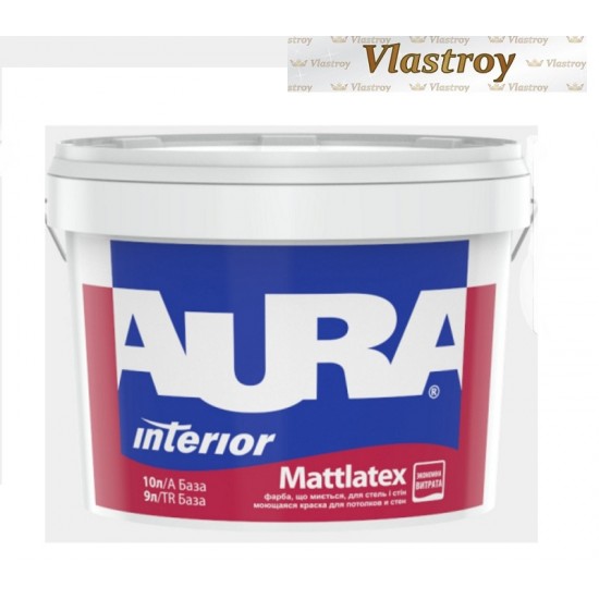 Краска Aura Mattlatex для стен и потолка моющаяся матовая 10л