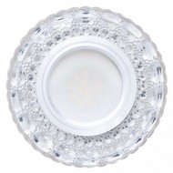 Светильник встраеваемый светодиодный круглый Feron с LED подсветкой прозрачный 7095 SMD2835 4000K