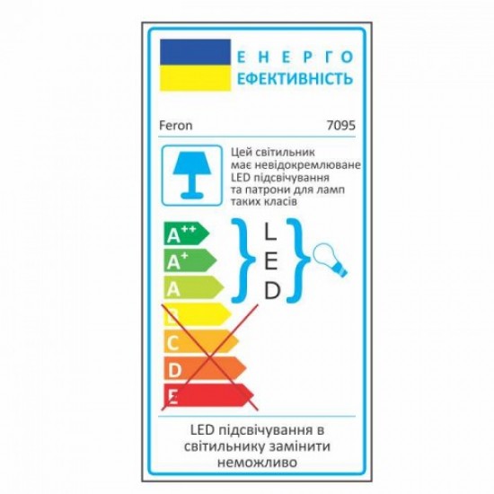 Светильник встраеваемый светодиодный круглый Feron с LED подсветкой прозрачный 7095 SMD2835 4000K