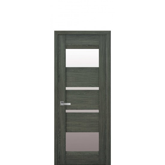 Двери ИБИЦА (Лайт) покрытие Нано Флекс со стеклом сатин ДУБ ГРАФИТ