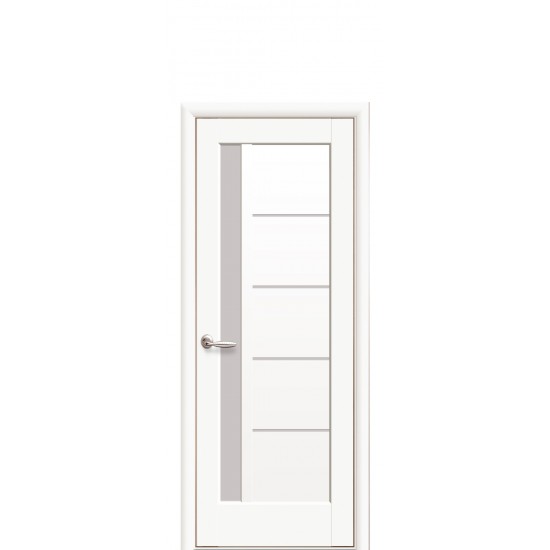 Дверь Грета (Ностра) Premium со стеклом сатин Белый матовый