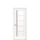 Дверь Грета (Ностра) Premium со стеклом сатин Белый матовый