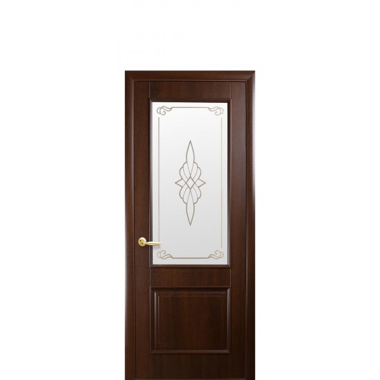 Дверь Вилла (Интера) ПВХ ДеЛюкс стекло сатин +рисунок Р1-Р2  цвет  в ассортименте
