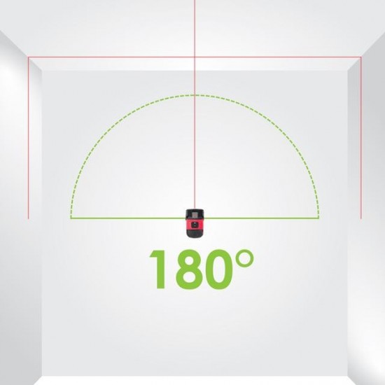 Уровень лазерный 180 градусов 2 лазерные головки Intertool MT-3051