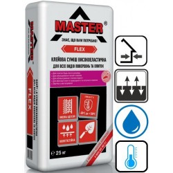Клей для плитки, керамогранита Master Flex (Мастер Флекс) 25кг Клей для плитки, керамогранита Master Flex (Мастер Флекс) 25кг